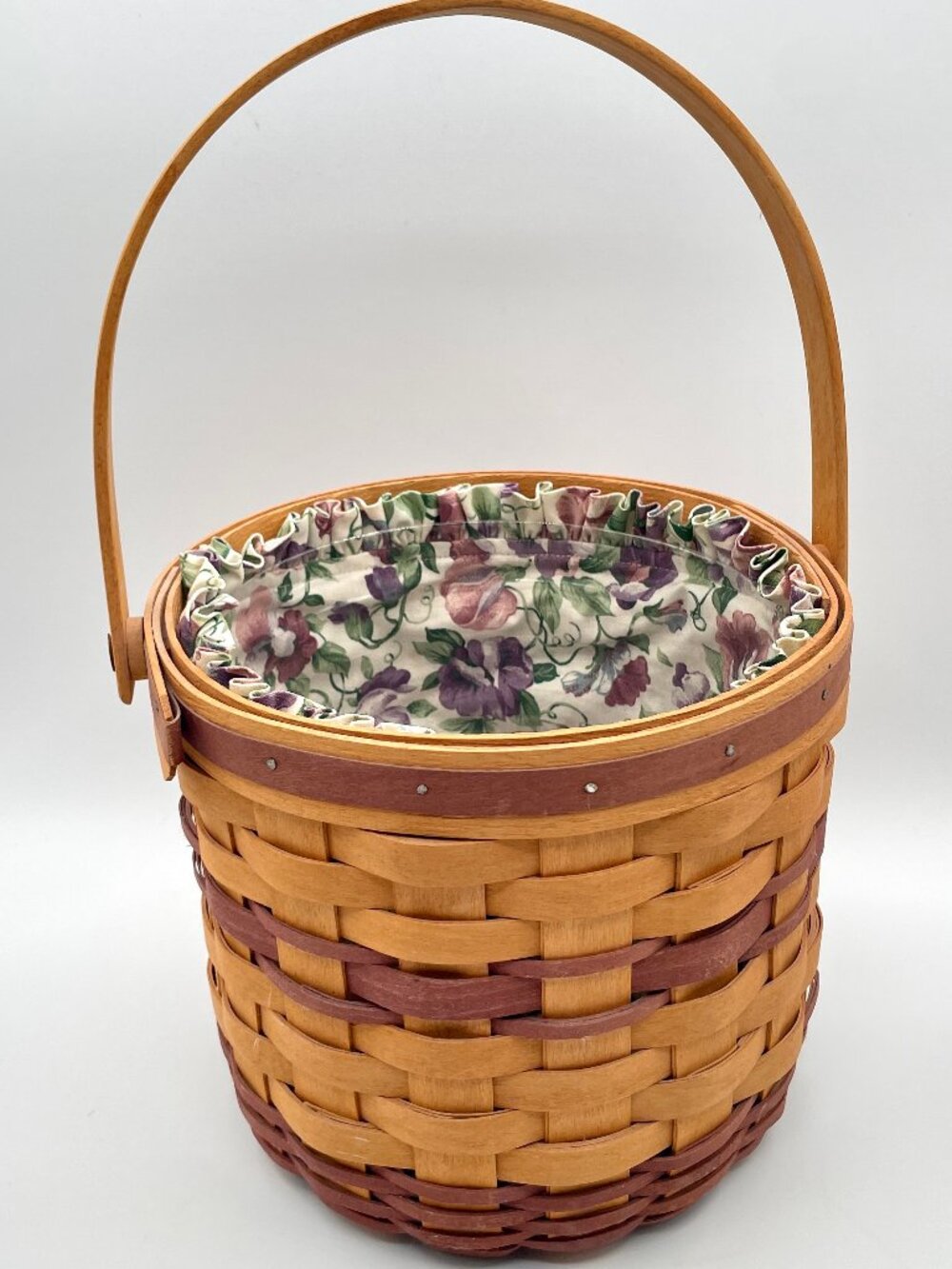 Vintage Longaberger May Series 1996 "Sweet Pea" Basket - Liner